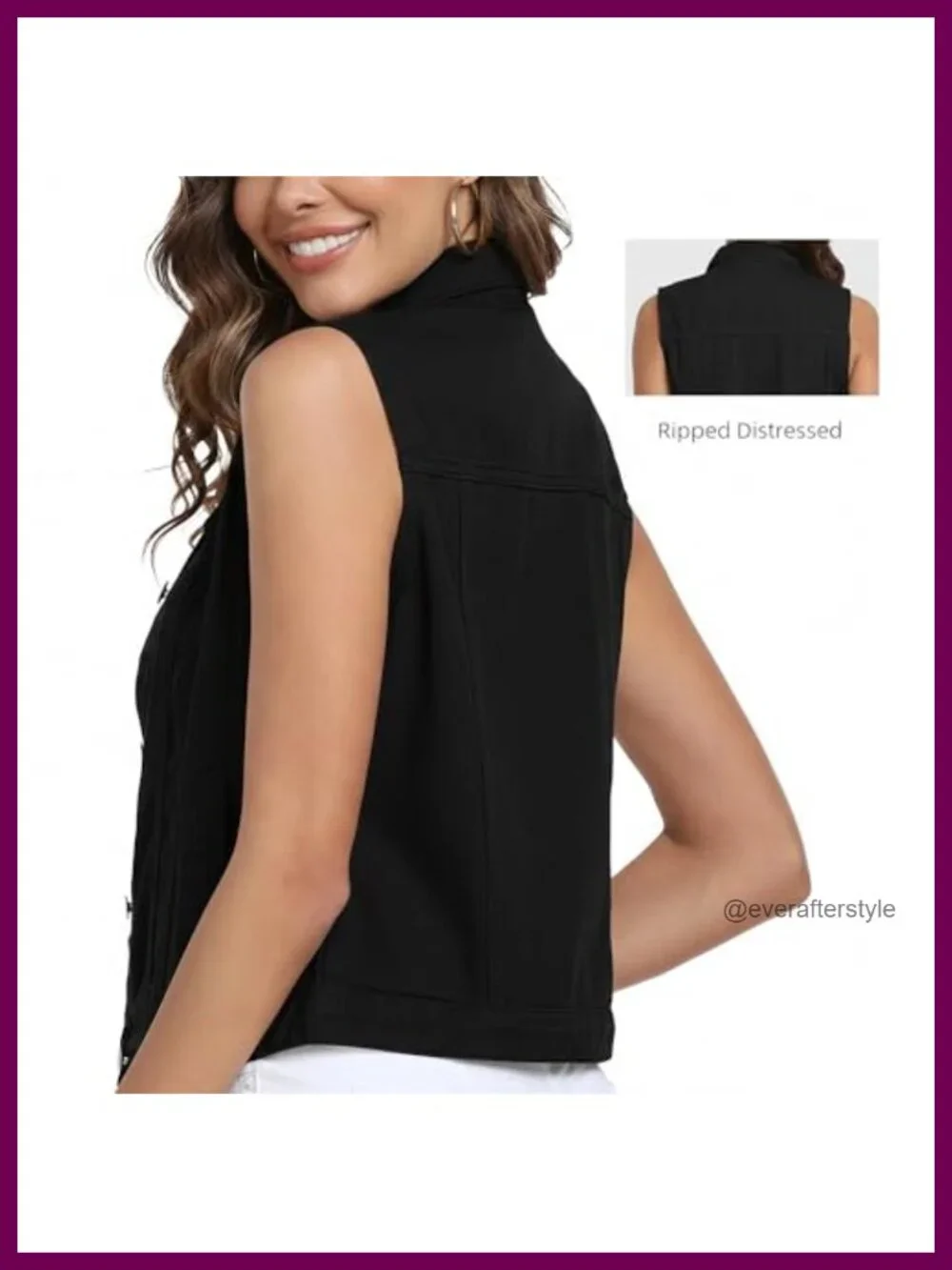 Sleeveless Cropped Women's Denim Vest Jacket